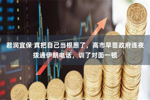 君润宜保 真把自己当根葱了，高市早苗政府连夜拨通伊朗电话，训了对面一顿